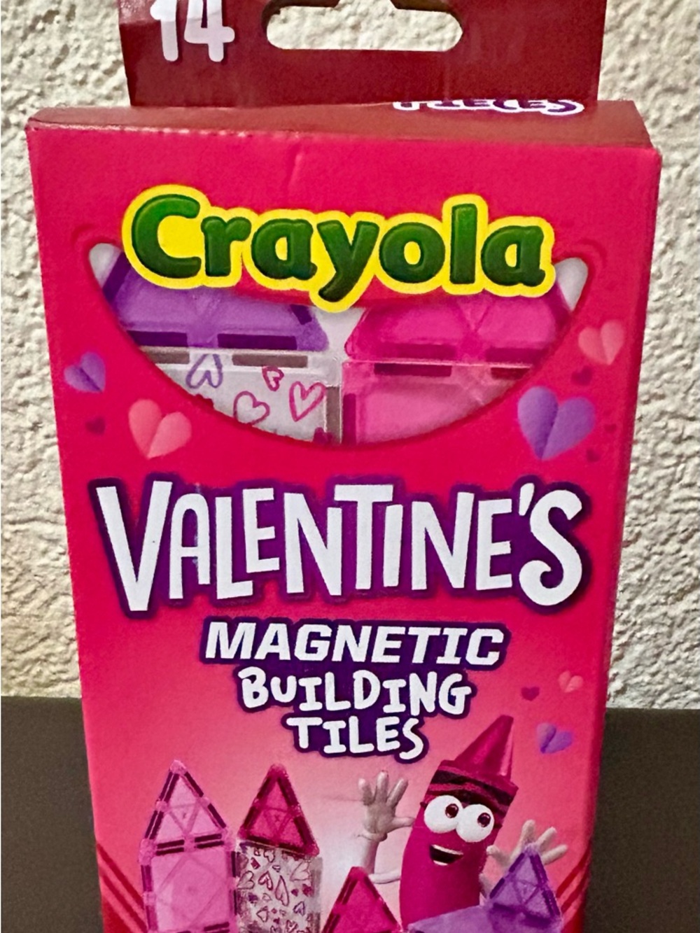 Crayola Valentine's Magnetic Building Tiles - Pink and Purple
